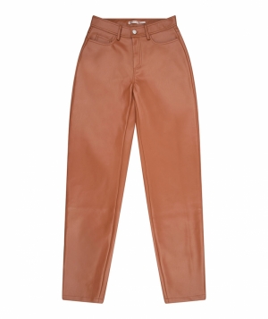 Trousers zipper PU Copper Brown -