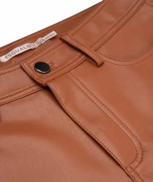 Trousers zipper PU Copper Brown -