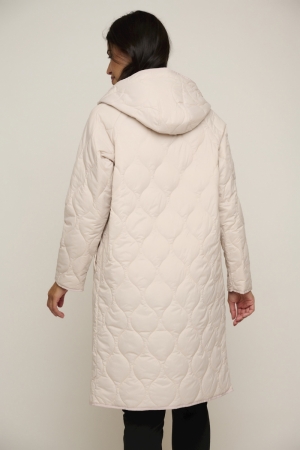 Padded coat with detachable ho Shell 
