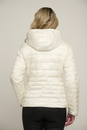 Padded jacket with jersey deta Snow white 