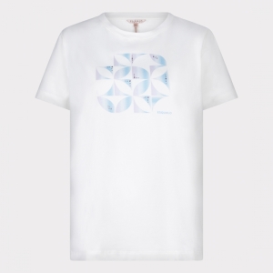 T-shirt blocks print 961 Off White /