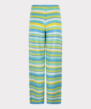 Trousers striped open knit 995 Multi Color