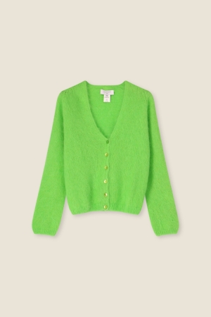 CARDIGAN 438 FLUO GREEN