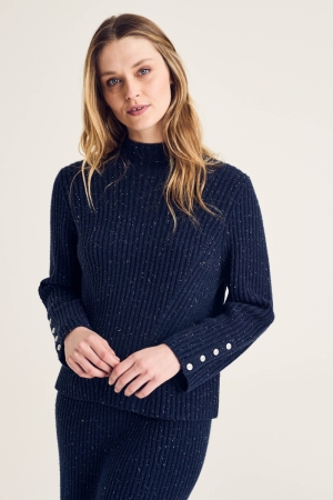 PULL LANGE MOUWEN 575 NAVY