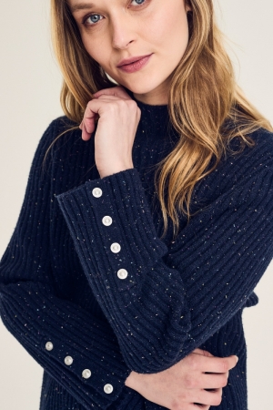 PULL LANGE MOUWEN 575 NAVY