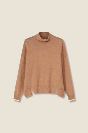 PULL LANGE MOUWEN 102 CAMEL