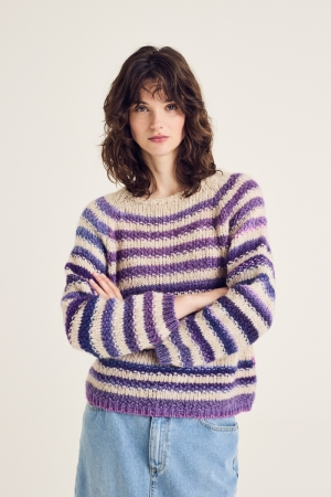 PULL LANGE MOUWEN 334 VIOLET