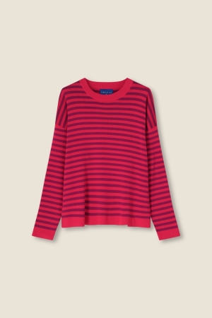 PULL LANGE MOUWEN 066 RED+VIOLET