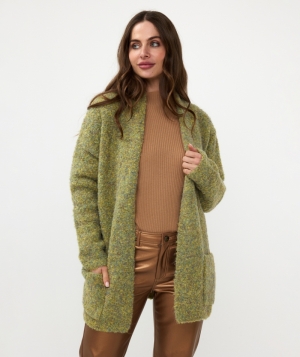 Cardigan Boucle 307  Matcha Gre