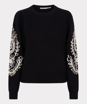 Sweater tape embroidery 000  Black -