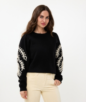 Sweater tape embroidery 000  Black -