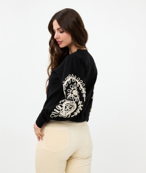 Sweater tape embroidery 000  Black -