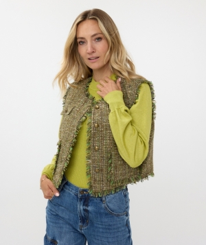 Gilet tweed 995  Multi Colo