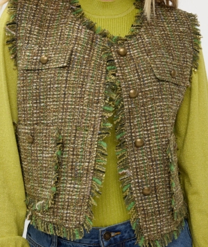 Gilet tweed 995  Multi Colo