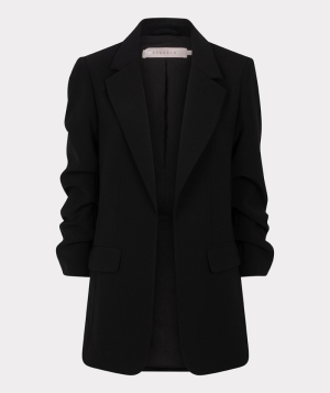 Blazer gathered slve city 000  Black -