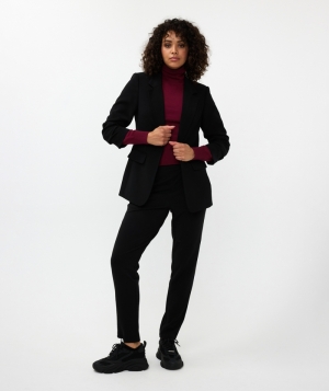 Blazer gathered slve city 000  Black -