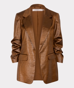 Blazer metallic crinkle 750  Brandy -