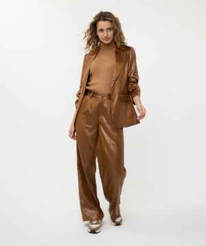 Blazer metallic crinkle 750  Brandy -