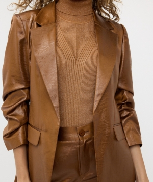 Blazer metallic crinkle 750  Brandy -