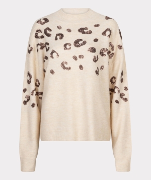 Sweater animal sequins 125  Beige -