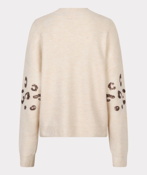 Sweater animal sequins 125  Beige -