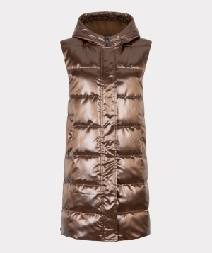 Bodywarmer long hood 750  Brandy -