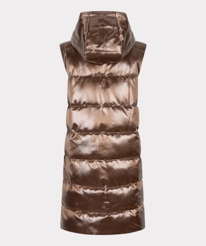 Bodywarmer long hood 750  Brandy -